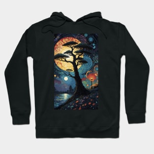 Starry Night Mosaic Reverie: Van Gogh's Luminescent Tapestry Hoodie